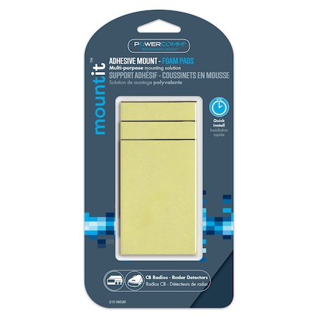 Powercomm Adhesive Tape Two Side 3ea 2inx3in, PK3 215-56520